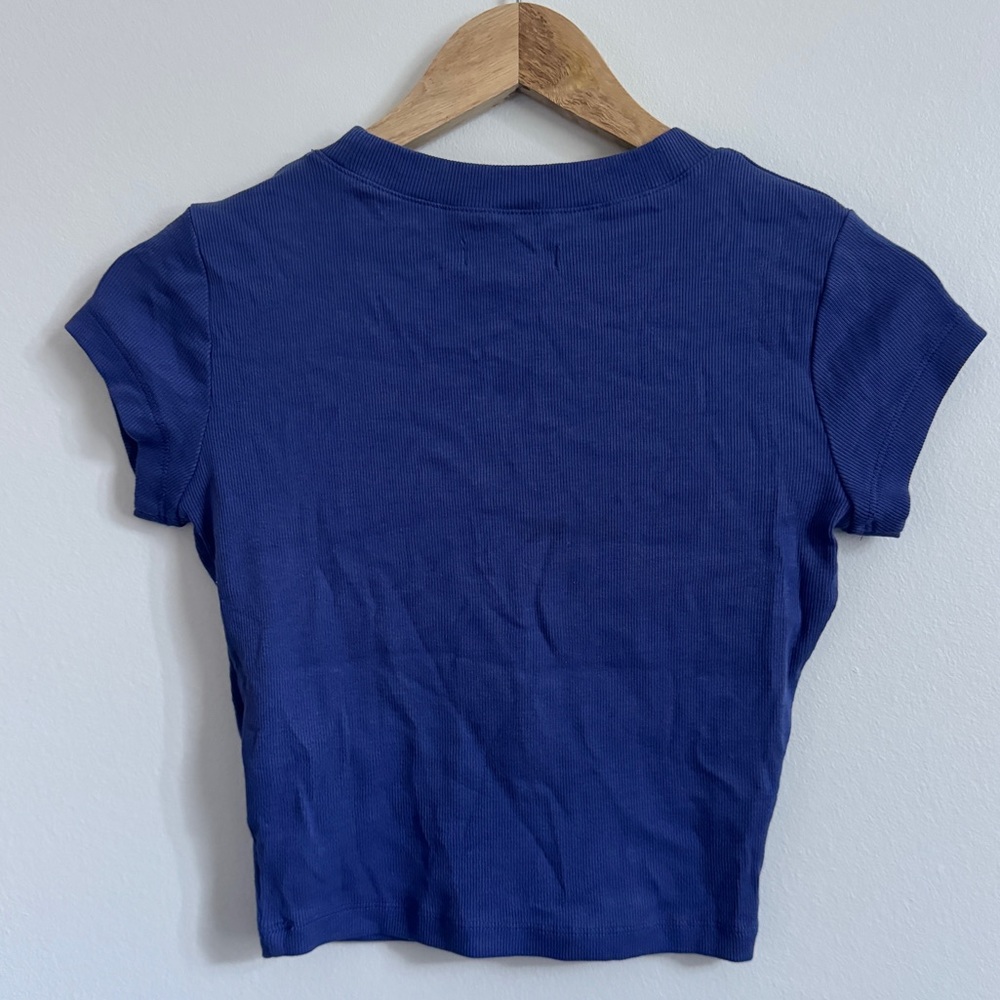 Madewell Supima Rib Crop Tee Size XS - Picture 4 of 5